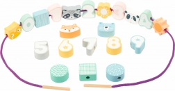 Perline in legno da infilare in colori pastello SMALL FOOT