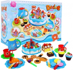 Set per festa per bambini con torta e dolcetti, 80 pezzi – Blu