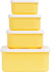 Set di quattro scatole per spuntini con tema amici animali