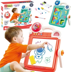 Tabellone da disegno fronte-retro e gioco Tetris 2 in 1 Woopie
