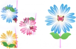 Girandola fiore su asta di plastica