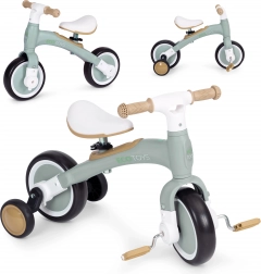 Bicicletta 3 in 1 con pedali e rotelle laterali ECOTOYS – Verde