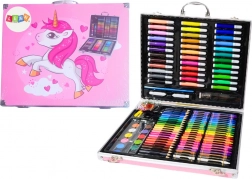Set creativo in valigetta con unicorno, rosa, 150 pezzi