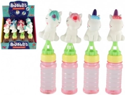 Bolle di sapone con unicorno – 18 cm, colori assortiti