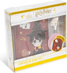 set diario lenticolare Harry Potter con penna, adesivi e memo