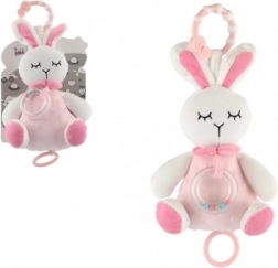 coniglietto musicale di peluche 18 cm con sonaglino