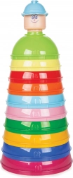 Costruzioni piramide tazze colorate
