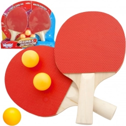 Set Woopie Racchette da Ping-Pong + 3 Palline
