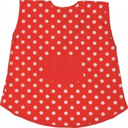 GOKI Grembiule per bambini rosso a pois