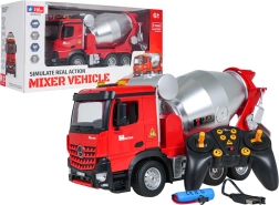 Betoniera RC rossa con luci e suoni