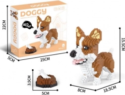 Set di costruzione 1200 pezzi welsh corgi