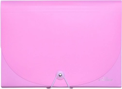 Cartelle portadocumenti con elastico A4, 7 tasche, rosa pastello