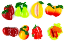 Magneti APETIT – set da 8 pezzi, mix di decorazioni di frutta e verdura