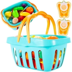 Cestino con frutta e verdura da tagliare