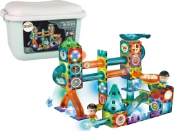 Pista magnetica luminosa per biglie