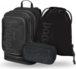 Set scolastico BAAGL: Zaino, Astuccio e Sacca Cubic Uni nero