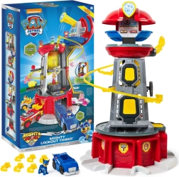 Paw Patrol Mighty Pups grande torre di osservazione con veicolo e personaggio Chase