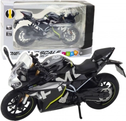 Moto sportiva in metallo 1:12 con luci e suoni – nera