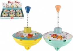 Trottola girevole con diametro di 12 cm - realizzazione in metallo in 2 colori