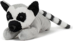 Peluche lemure catta sdraiato 18 cm