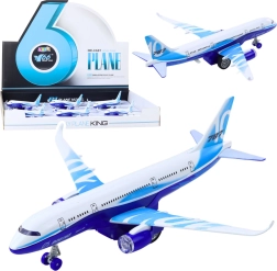 Aereo personale in metallo con motore a retrocarica, luci e suoni 23 cm