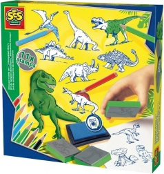 Kit creativo di timbri dinosauri