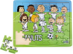 Puzzle in legno Snoopy e calcio