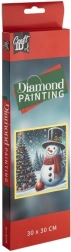 Pittura diamantata Pupazzo di Neve 30 × 30 cm