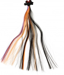 Ciocca di capelli arcobaleno con fermaglio di Halloween