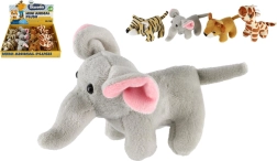 Animaletti di peluche safari e ZOO 10–15 cm, assortimento di specie