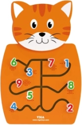 Tavola di legno con numeri Gatto VIGA