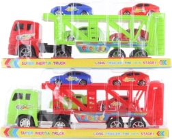 Set da gioco camion trasportatore con 4 macchinine