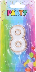 Candela per feste numero 8 - oro