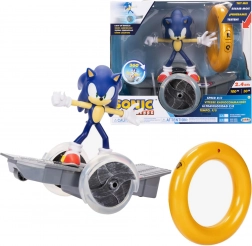 Set JAKKS SONIC THE HEDGEHOG – action figure su veicolo radiocomandato con anello