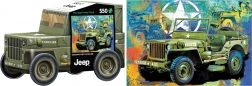 Puzzle Eurographics in scatola di metallo Jeep militare 550 pezzi