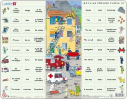 Puzzle educativo Larsen Inglese 10: Soccoritori 54 pezzi