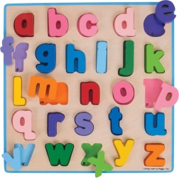 Puzzle alfabetico in legno – lettere minuscole BIGJIGS BABY