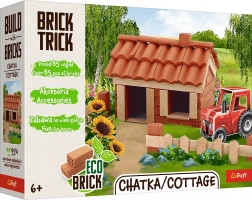 Trefl Brick Trick eco baita – set da costruzione con veri mini mattoni (85 pezzi)