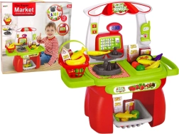 Supermercato per bambini – carrello della spesa, cassa, bilancia e alimenti (set da 13 pezzi)
