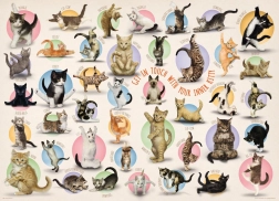 Puzzle Yoga dei Gatti XL 500 pezzi