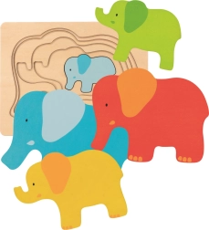Goki puzzle a strati elefante