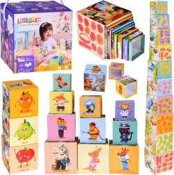 Cubi educativi pieghevoli in cartone per bambini, set da 10 pezzi