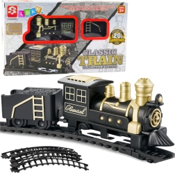 Classico trenino con locomotiva, carro merci e binari 53 × 48,5 cm