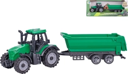 Trattore di plastica con rimorchio 18 cm