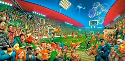 Puzzle Castorland Art Collection: Campionato di calcio 4000 pezzi