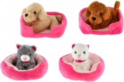 Animaletto di peluche nel lettino (22 × 24 cm)