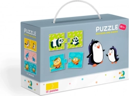 Puzzle mamme e cuccioli di animali 12×2 pezzi