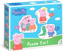 Puzzle Peppa Pig – famiglia 3in1 (2, 3 e 4 pezzi) DODO