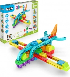 engino qboidz aereo – set di costruzione per bambini 3+ (5 modelli)