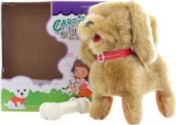 Cagnolino marrone con cavo e telecomando